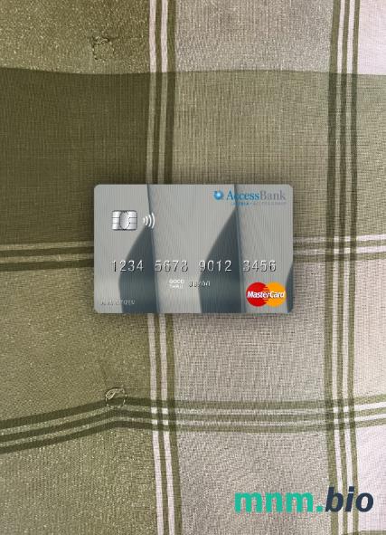 Liberia Access bank wygląd zdjęcia mastercard skan PSD + zdjęcie